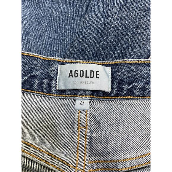 Agolde 'Cooper' Blue Cotton Cargo Denim Jean Size 27 - Picture 4 of 5